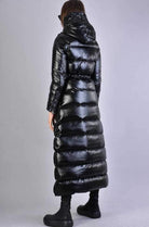 A34P LW63123 BLACK Long Nylon Down Jacket