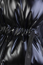 A34P LW63123 BLACK Long Nylon Down Jacket