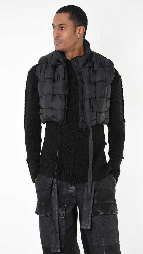 A34P LW94125 BIB Nylon Braided 180gr. UNISEX U Black 438.00 Coats & Jackets LA HAINE INSIDE US TEPHRA