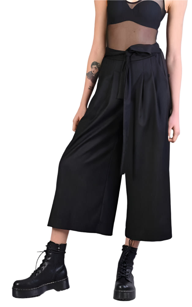A34R LW510 BLACK Cool Wool Trousers
