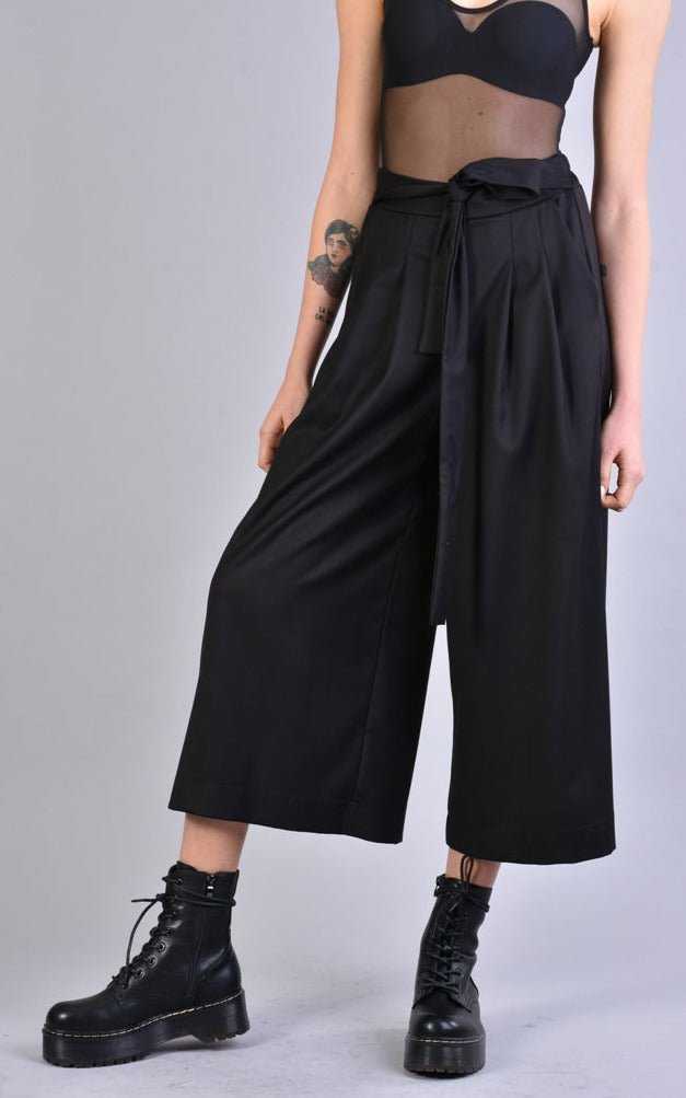 A34R LW510 BLACK Cool Wool Trousers 159 Pants Bottoms Woman LA HAINE INSIDE US TEPHRA