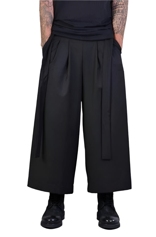 A34R LW510 BLACK Cool Wool Trousers