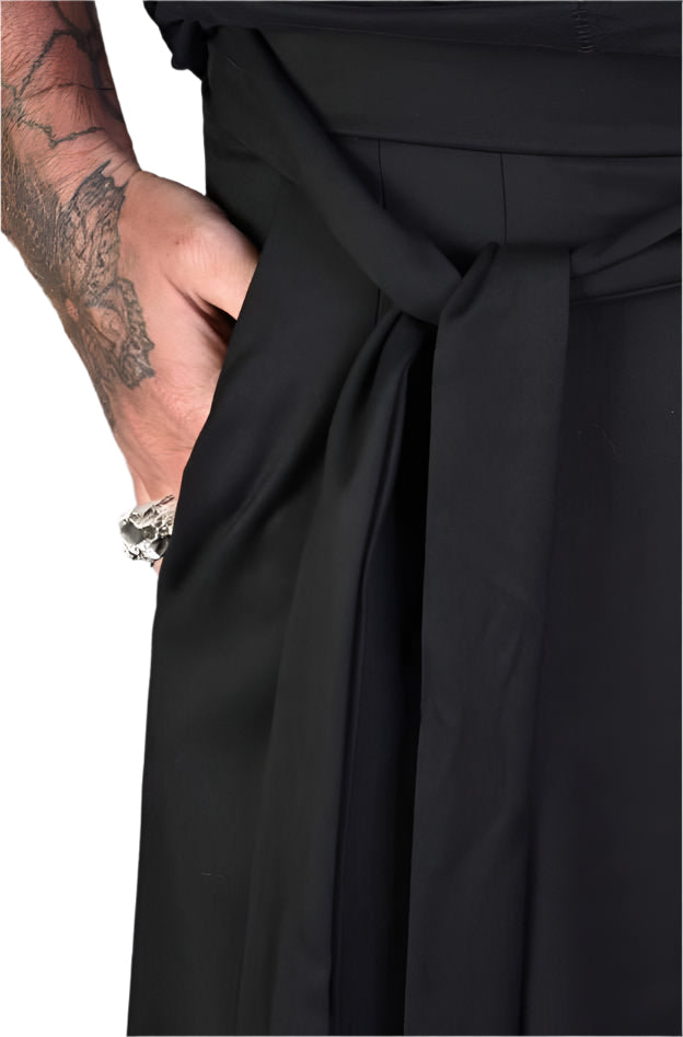 A34R LW510 BLACK Cool Wool Trousers