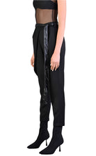 A34R LW51223 BLACK Fluid Regular Trousers