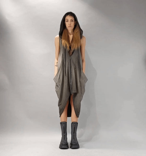 A34V LW57123 SAND Sleeveless Stretch Fleece Dress 219 Dresses Dress Woman LA HAINE INSIDE US TEPHRA