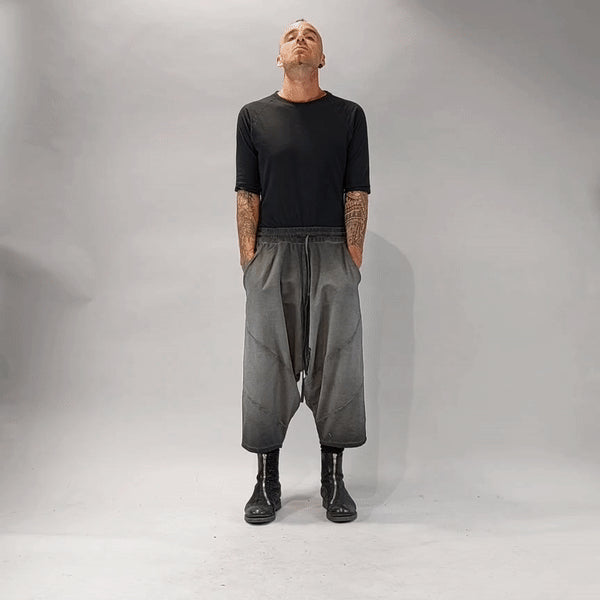 A34V LW574 GREY Stretch Fleece Over Short 139 Pants LA HAINE INSIDE US TEPHRA