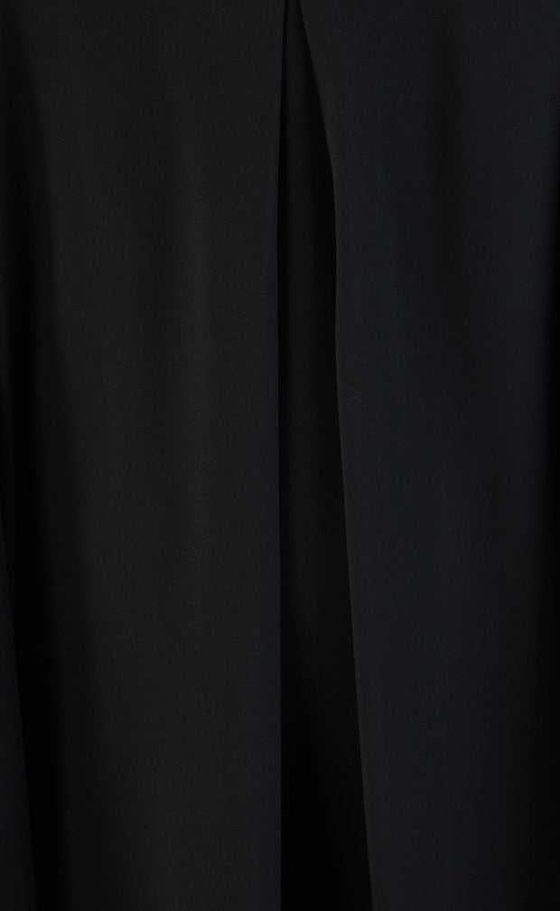 A34V LW74124 Dress Asymmetric Doubled Georgette Black