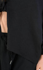 A34V LW74224 Tunic Over Fleece Stretch Dyed Black