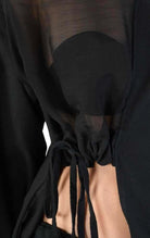 A34V LW74224 Tunic Over Fleece Stretch Dyed Black