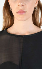 A34V LW74224 Tunic Over Fleece Stretch Dyed Black