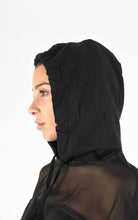 A34V LW74324 Tunic Crop Sleeveless Fleece Stretch Dyed Black