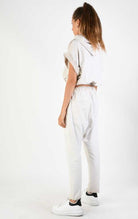 A34V LW74324 Tunic Crop Sleeveless Fleece Stretch Dyed Sand