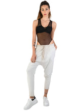 A34V LW74424 Over Low Crotch Fleece Stretch Dyed Sand