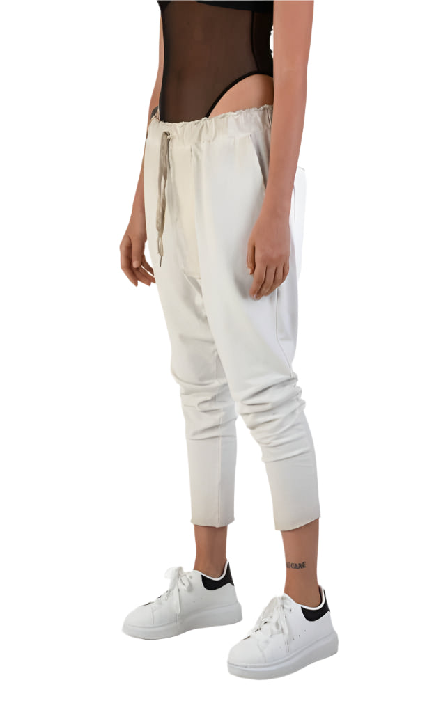 A34V LW74424 Over Low Crotch Fleece Stretch Dyed Sand