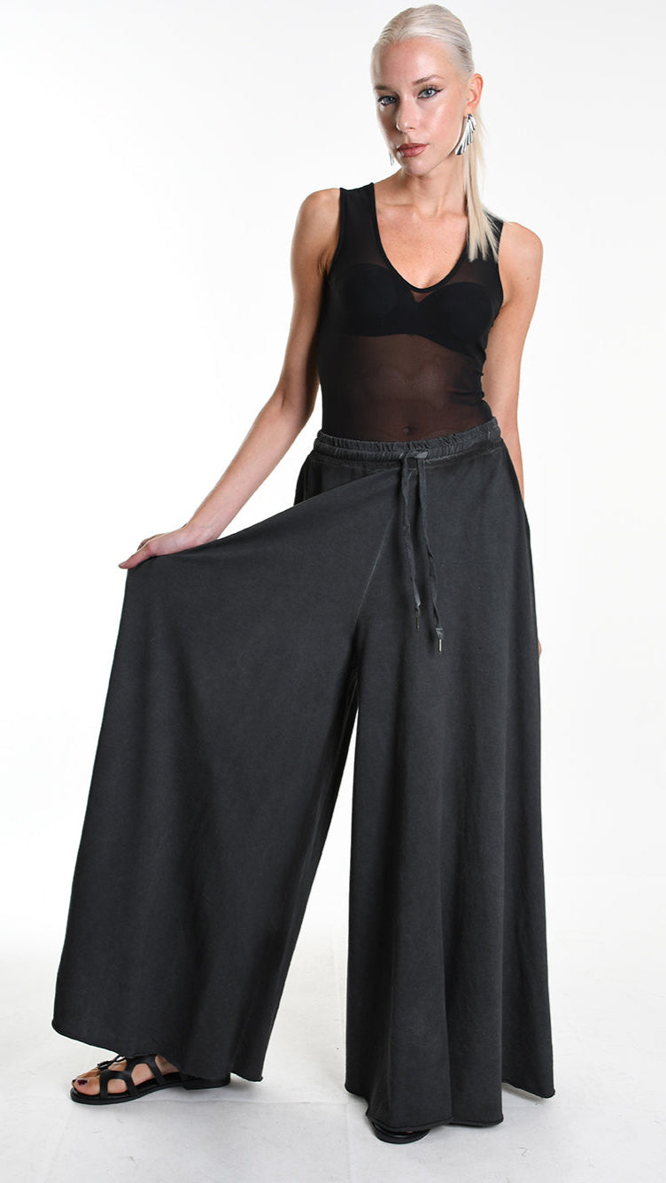 A34V W508125 TROUSER Wide Fleece Stretch Dyed Cold Grey