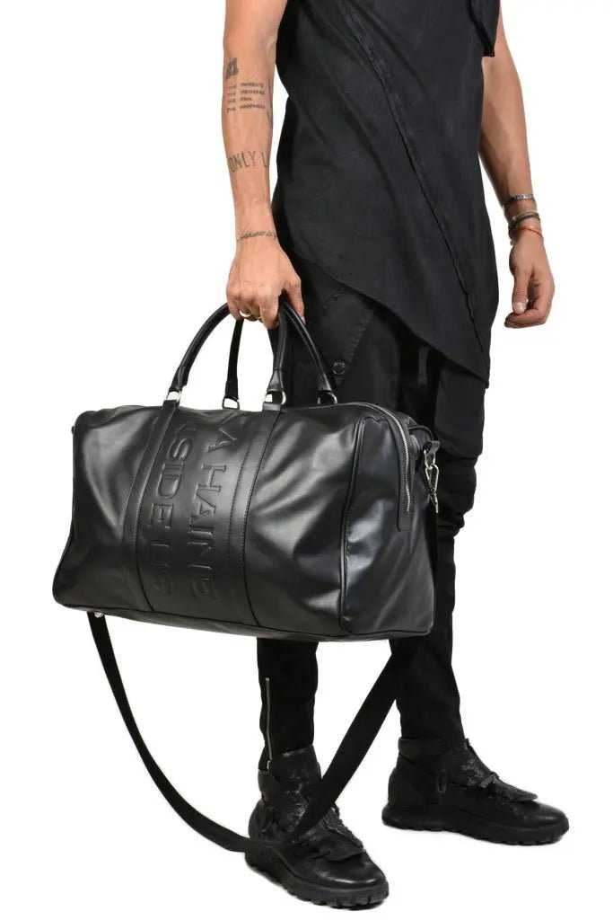 A38L PRICOS23 BLACK lasered nappa leather bag