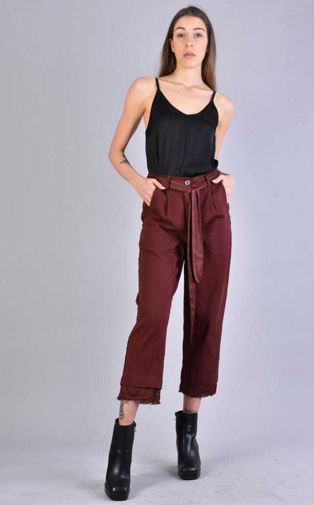 A39B SM163 BLOOD Gabardine Trouser 219 pants Bottoms Woman LA HAINE INSIDE US TEPHRA