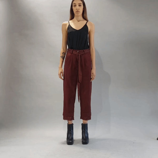 A39B SM163 BLOOD Gabardine Trouser 219 pants Bottoms Woman LA HAINE INSIDE US TEPHRA