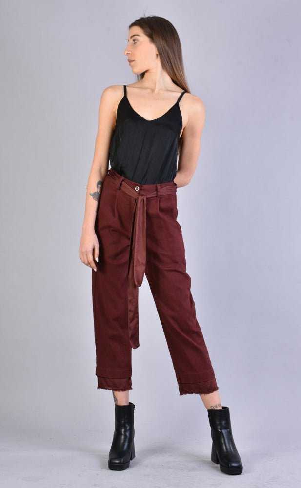 A39B SM163 BLOOD Gabardine Trouser 219 pants Bottoms Woman LA HAINE INSIDE US TEPHRA