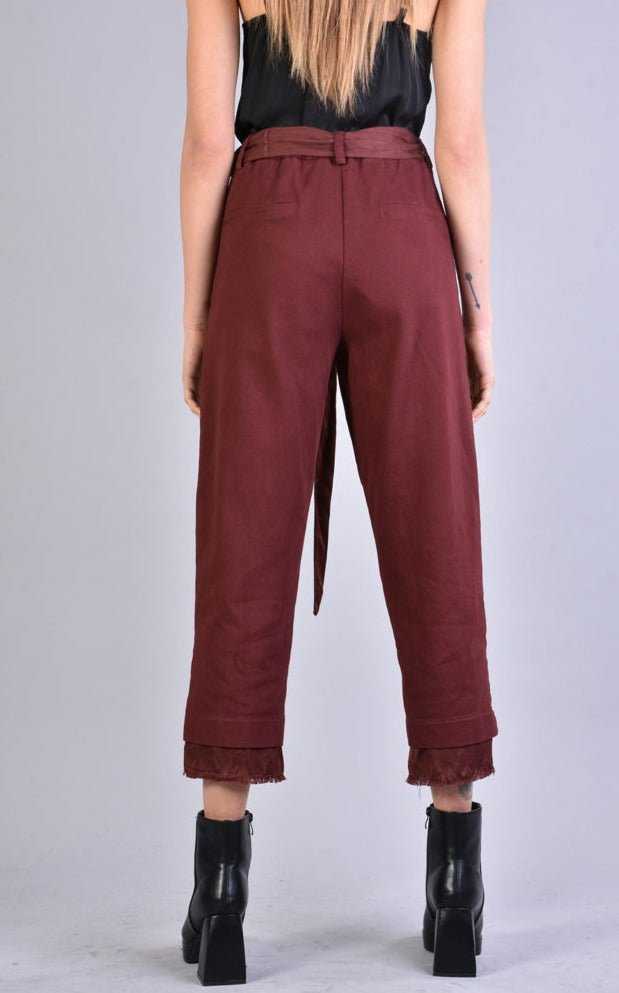 A39B SM163 BLOOD Gabardine Trouser 219 pants Bottoms Woman LA HAINE INSIDE US TEPHRA