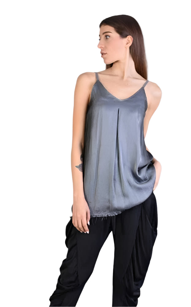 A39B SM188 GREY Satin Degrade Tank Top