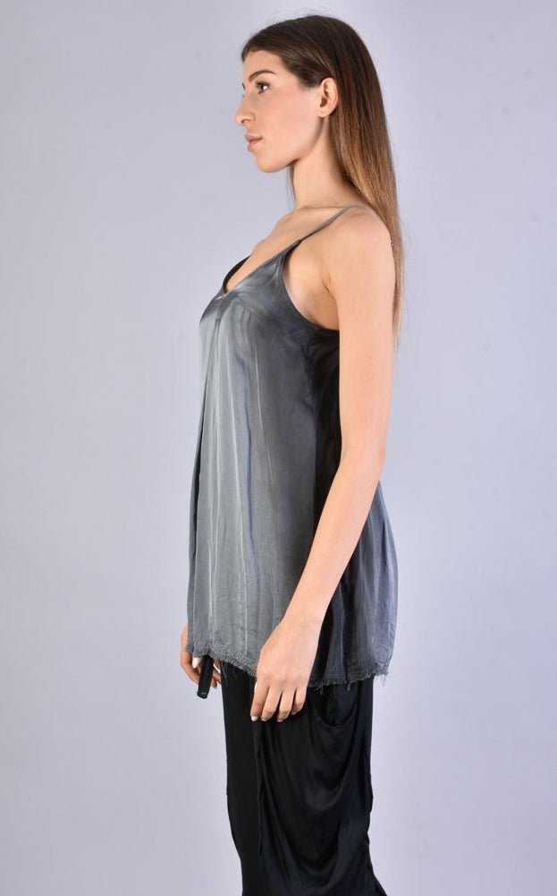 A39B SM188 GREY Satin Degrade Tank Top 168 TOP Tops Women LA HAINE INSIDE US TEPHRA