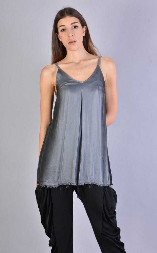 A39B SM188 GREY Satin Degrade Tank Top 168 TOP Tops Women LA HAINE INSIDE US TEPHRA