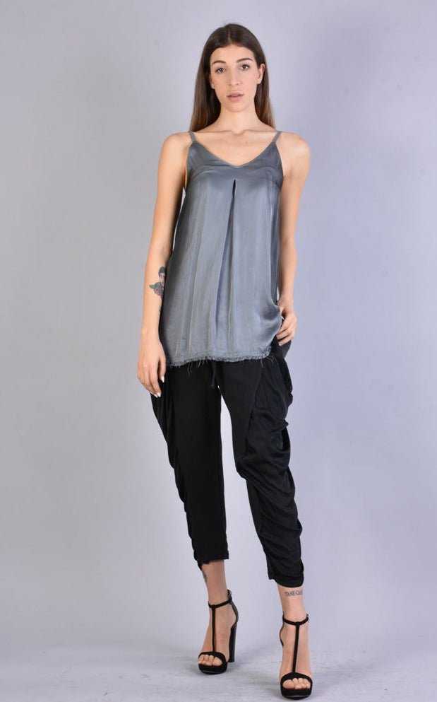 A39B SM188 GREY Satin Degrade Tank Top 168 TOP Tops Women LA HAINE INSIDE US TEPHRA