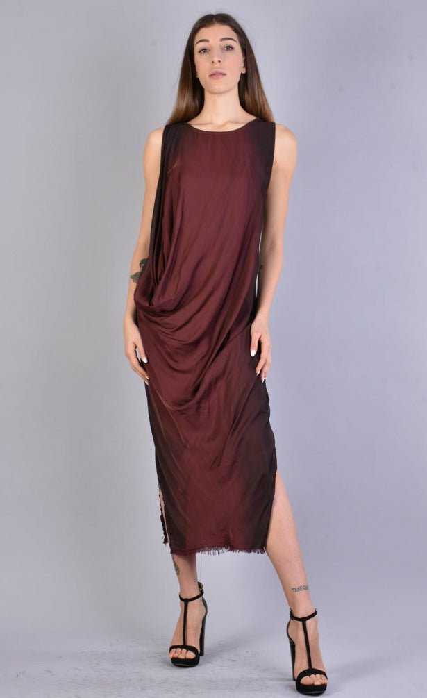 A39B SM193 BLOOD Sleeveless Dyed Degrade Satin Dress 246 Dresses Dress Woman LA HAINE INSIDE US TEPHRA