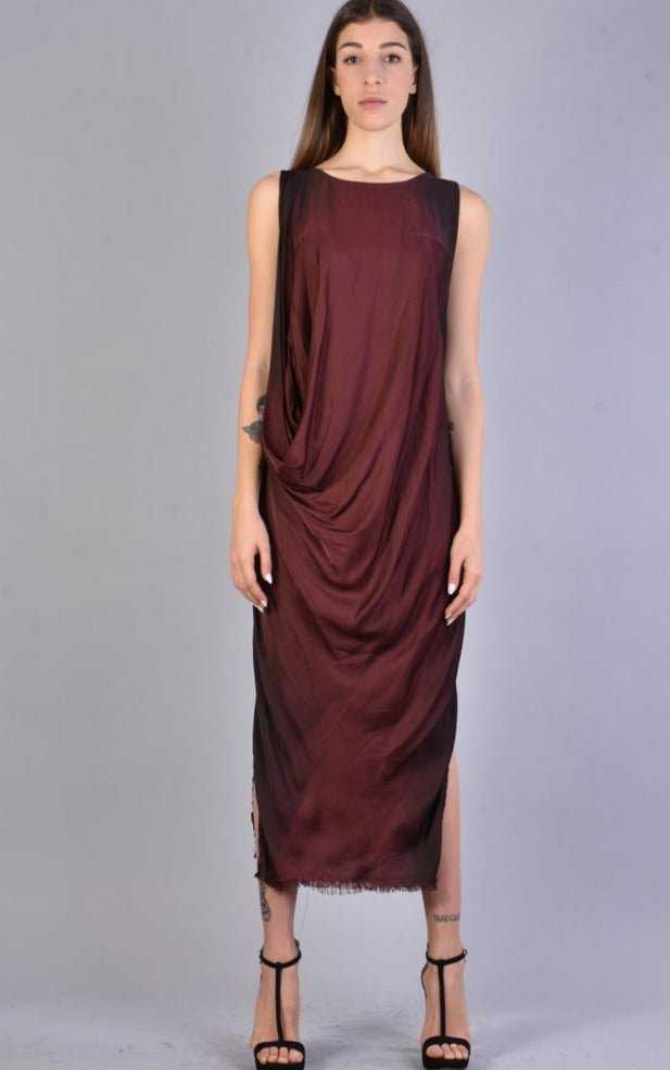 A39B SM193 BLOOD Sleeveless Dyed Degrade Satin Dress 246 Dresses Dress Woman LA HAINE INSIDE US TEPHRA