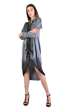 A39B SM206 GREY Satin Degrade Long Shirt
