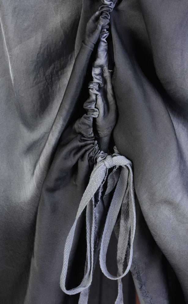 A39B SM206 GREY Satin Degrade Long Shirt