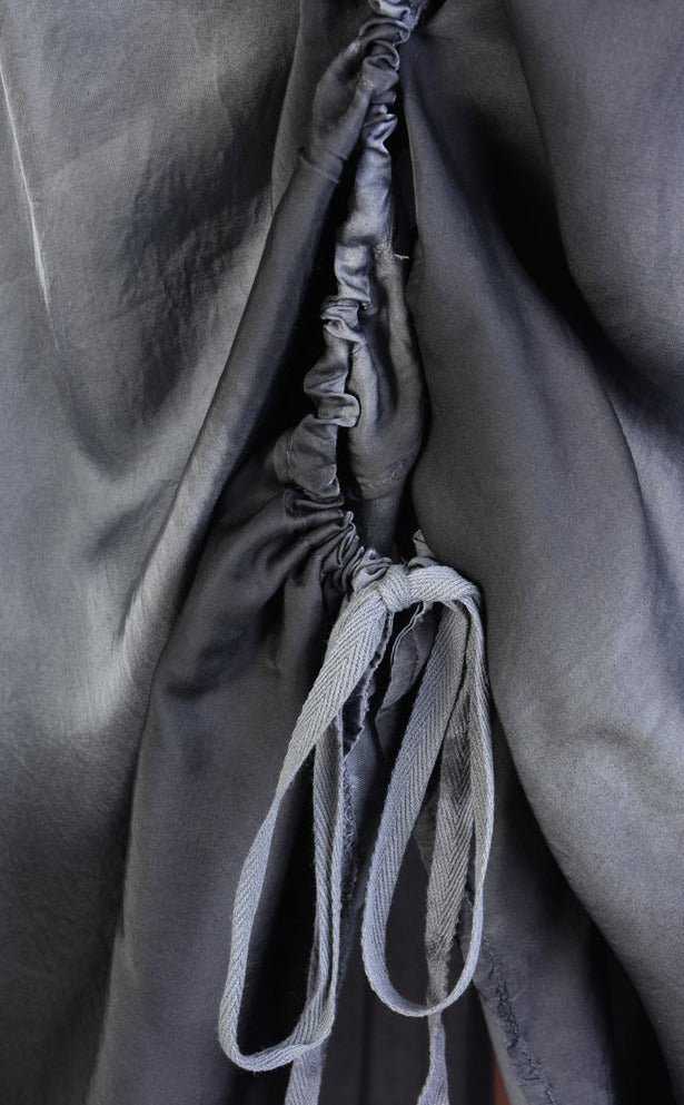 A39B SM206 GREY Satin Degrade Long Shirt.