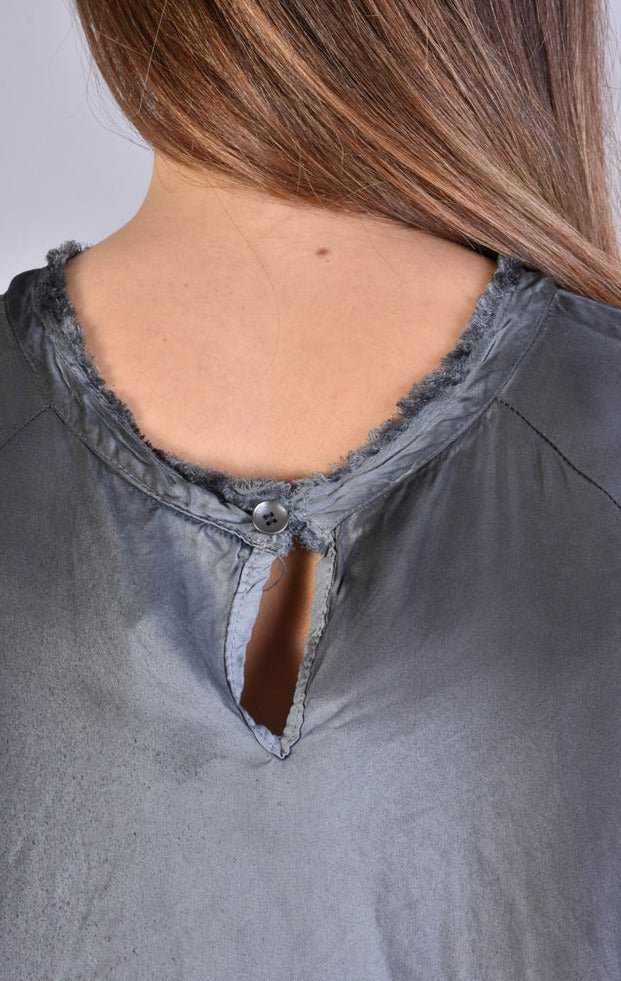 A39B SM207 GREY Degrade Satin Asymmetric T-Shirt 168 TOP Tops Women LA HAINE INSIDE US TEPHRA