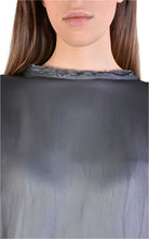 A39B SM20725 GREY Degrade Satin Asymmetric T-Shirt