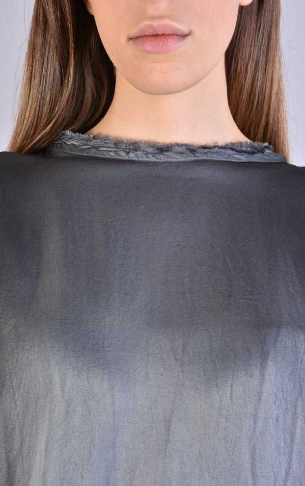 A39B SM207 GREY Degrade Satin Asymmetric T-Shirt 168 TOP Tops Women LA HAINE INSIDE US TEPHRA