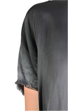 A39B SM20725 GREY Degrade Satin Asymmetric T-Shirt