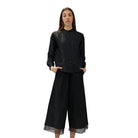 A39B SM223 BLACK Viscose Over Shirt