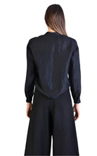 A39B SM223 BLACK Viscose Over Shirt