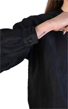 A39B SM223 BLACK Viscose Over Shirt