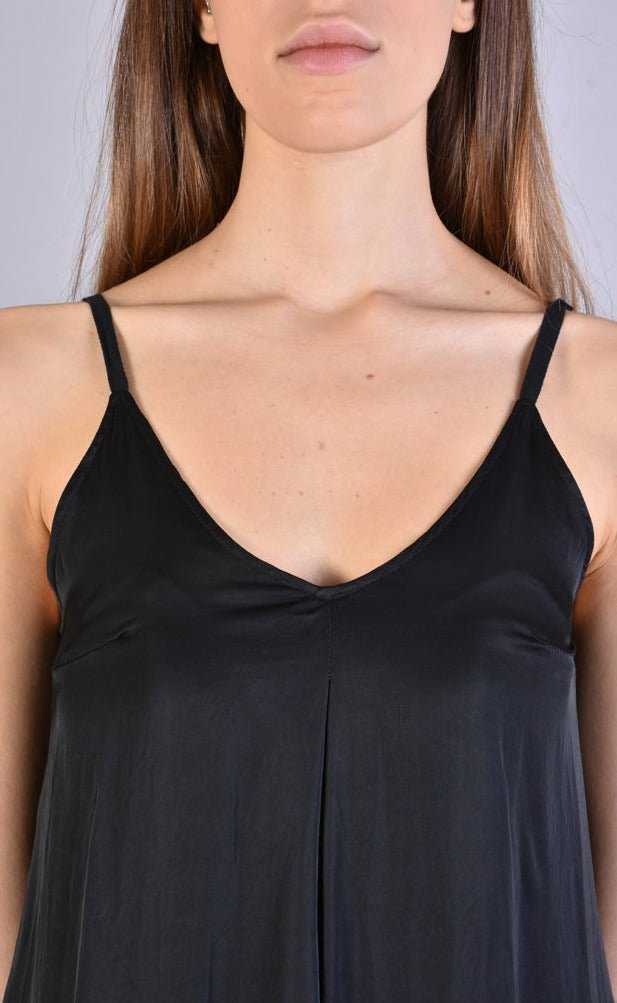 A39B SM227 BLACK Satin Tank Top 139 Shirts & Tops Tops Women LA HAINE INSIDE US TEPHRA