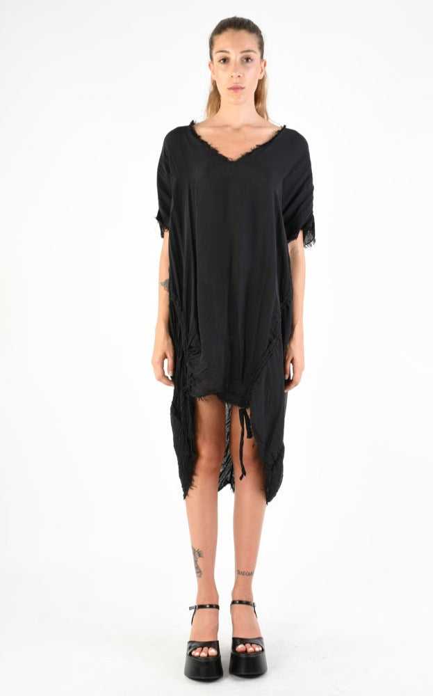 A39B SM26724 Dress Linen & Viscose Silk Black 278 Dresses Dress Woman SANTAMUERTE TEPHRA