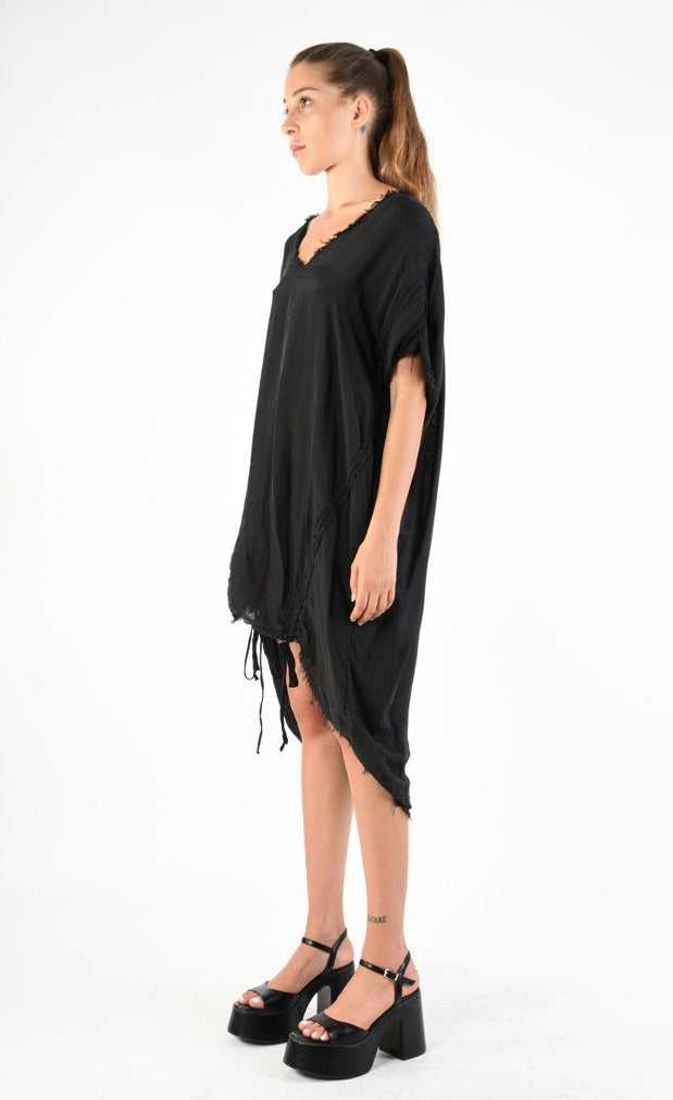 A39B SM26724 Dress Linen & Viscose Silk Black 278 Dresses Dress Woman SANTAMUERTE TEPHRA