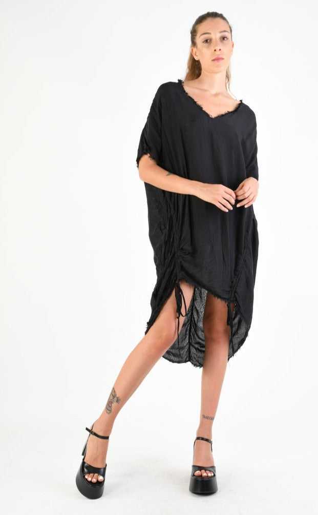 A39B SM26724 Dress Linen & Viscose Silk Black 278 Dresses Dress Woman SANTAMUERTE TEPHRA