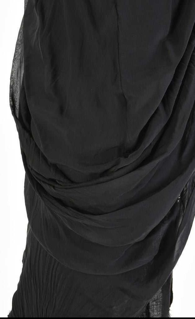 A39B SM27224 Dress Linen Viscose Silk Black.