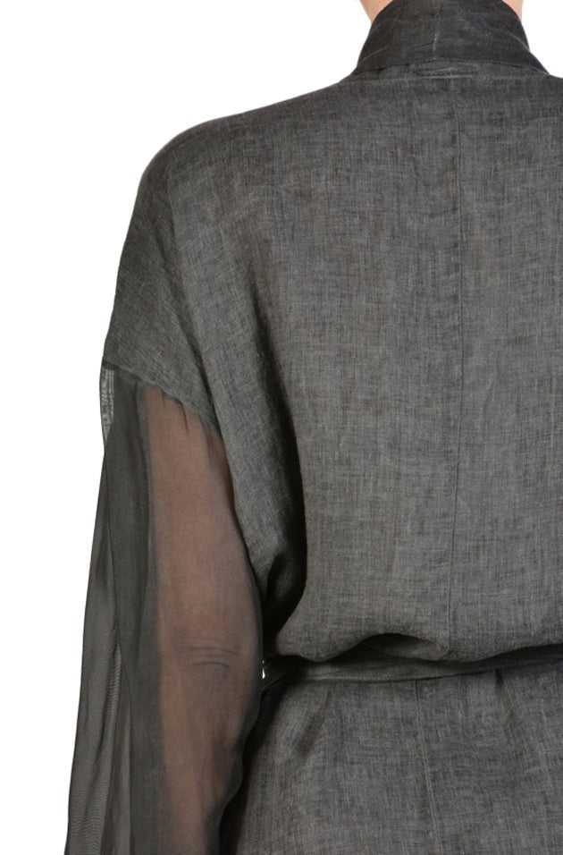 A39B SM72TEPHRA1 BLACK Linen Cardigan 285 woman Jackets Woman SANTAMUERTE TEPHRA