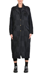 A39B SM0425 COAT Over Check Anthracite