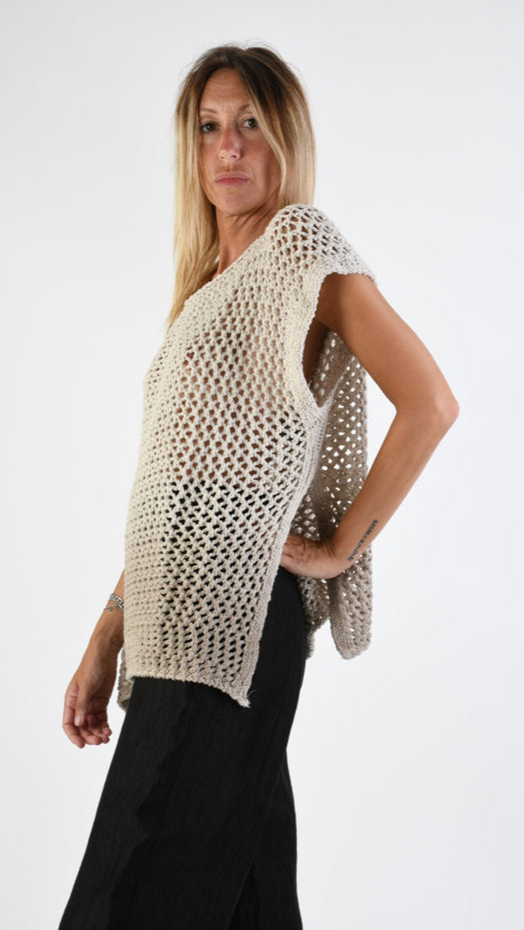 A39B SM39925 SWEATER Over Degrade Sand
