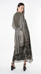 A39B SM461 CARDIGAN Over Cotton Fleece & Viscose Green Tuscany - Grey