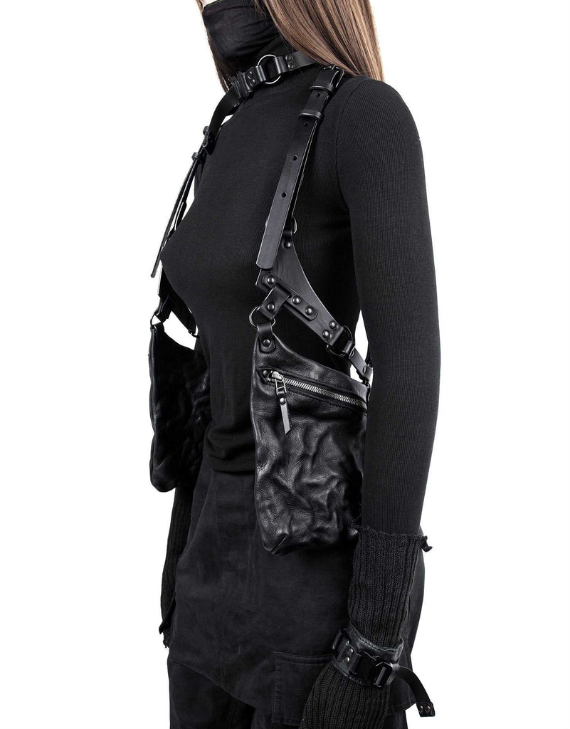 A3TEPHRA 123 BLACK Shoulder Strap Handbag.